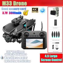 2025 M33 MAX Dronas Profesionalus 4K/6K/8K Kamera Oro FPV Bešepetis Vengiantis Kliūčių su 4,5'' Dideliu Ekranu Nuotolinio Valdymo Pultas Sulankstomas Dronas 5km 4K 1 Battery