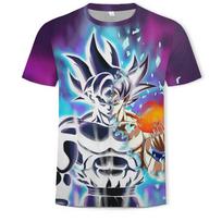Dragon Ball Z Goku marškinėliai vyrams 3D marškinėliai marškinėliai anime Harajuku animacinis filmas T apvalia iškirpte hip-hop viršūnės gatvės drabužiai 100