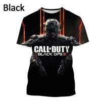 Žaidimas Call of Duty 3D Spausdinti marškinėliai Black Ops Šaltojo karo grafiniai marškinėliai vyrams Madingi Harajuku gatvės hiphopo trumpomis rankovėmis XXXL