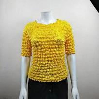 Miyake plisuota ananasų marškinė: Raukšlėtas burbuliukų dizainas, stebuklingos trumpos rankovės, vienspalvis, laisvas kirpimas, vienas dydis, trimačiai. Suitable for 50-80kg