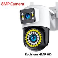 6K 12MP WiFi Kamera Lauko Apsaugos Kamera Trys Ekrano Trys Objektyvai PTZ 360° Apsaugos Apsauga CCTV Stebėjimo Kamera Yoosee 4k Camera