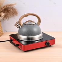 Loud Whistle Kettle Stainless Steel Apply to Various Stovetops Teapot Tea Maker for Hiking pilka spalva