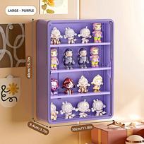 1PC for Anime Figurine Multiple Shelves Wall-Mounted Multi-Purpose Display Case Showcase Clear Dustproof Storage Rack S violetinė