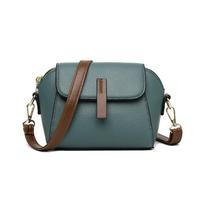 Yogodlns Prabangus PU odinis pečių krepšys moterims Vienspalvis atvartas Crossbody Krepšys Mados prekės ženklų krepšys pirkinių piniginė 18x9x13cm mėlyna