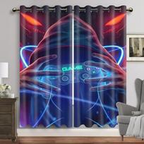 3D Fashion Player's Favorite GamePad Game Window Curtains For Living Room Anime Kids Blinds Finished Drapes Ultra-thin Micro 1x50W60H(CM)&Hook