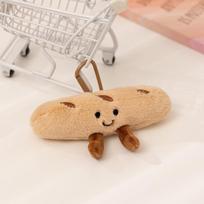 Miela miela bagetės pliušinė lėlė ragelio pakabukas prancūziško deserto lėlės krepšio raktų pakabukas duona 13cm（0.015kg）