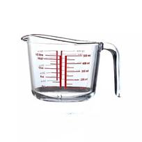 Stiklinis matavimo puodelio rinkinys Namų kepimo įrankis Mikrobangų krosnelė Saugus 250/500/1000 ml Aukštos kokybės virtuvės skaidrus matavimo puodelis 500ml