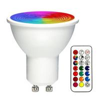 RGBW GU10 LED spalvų keitimo taškinė lemputė 2 apšvietimo režimas 3 W RGB LED lemputė su nuotolinio valdymo atmintimi Warm White Light