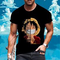 Vyriški marškinėliai Luffy Zoro One Piece Naujas Top 2024 110-6XL Gatvės mada Trumparankoviai T-shirt Vyriški drabužiai Y2k Vaikų marškinėliai Sporto salė L