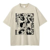 Anime J-Jujutsu K-Kaisen Marškinėliai Vintage skalbta CHOSO Marškinėlis Oversize Streetwear Fushiguro Toji Gojo Trumpomis rankovėmis Viršūnės T-shirtai XXXXL