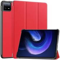 Dangtelis, skirtas Xiaomi Pad 6 2023 dėklui 11 colių planšetiniam kompiuteriui Funda, skirtas Xiaomi MiPad 6 Pro Mi Pad 6 Pro dėklui Etui PU oda Caqa + Stylus For Mi Pad 6 raudona