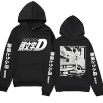 Anime Initial D AE86 Hoody Hachiroku Pavarų dėžė Drift Hoody Takumi Fujiwara Tofu parduotuvė Vyriški Moteriški Džemperiai Žieminiai drabužiai XS juoda