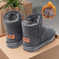 Šiaurės rytų vyriški plius aksominiai pašiltinti sniego batai: Šilti, Lauko, Vienu žingsniu užmaunami batai Size 39 (runs small, order one size up)