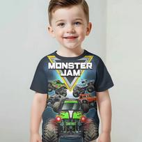3D Spausdintas Animacinis Sunkvežimis Monster Jam Kūdikių Drabužiai 5-14 Metų Berniukai Lauko Drabužiai Vaikai Berniukas Mergaitė Vaikas Marškinėliai Viršus 110