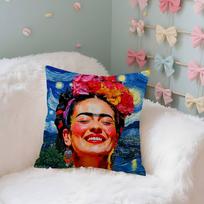 Fridas Painting Art Case Plush Fabric Soft Pillowcase Double Sided Print Cushion Cover Household Gifts 16x16Inch