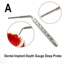 Dantų implantų liniuotė gylio matuoklis gilus zondas dantų implantų matavimo įrankiai nerūdijantis plienas 1 piece A