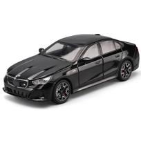 1/24 BMW I5 M60 lydinio sportinio automobilio modelis, metalinis limuzinas, grynai elektrinės transporto priemonės, automobilio modelio modeliavimas, garso šviesa, dovana vaikams juoda