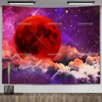 Galaktikos Visatos Planetos Gobelenas Saulės Sistemos Sienos Kabinys Vaikų Miegamojo Šventės Fonas Estetiškas Kambario Dekoras 3D Sienų Lipdukai 29x37in 74x94cm