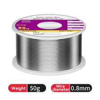 60/40 litavimo viela 0,8/1,0 mm kanifolijos šerdimi, alavo litavimo viela, litavimo suvirinimo fliusas 1,6 %, geležinė viela, ritė 50 g/100 g 0.8mm 50g