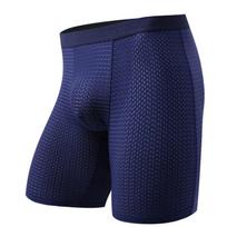 Men's Ice Silk Mesh Sports Underwear - Anti-Wear, Breathable, Extended Legs, Large Size, Mid-Waist. 2XL (125-150 lbs)