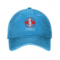 Kyokushin Karate Simbolis Ir Kanji Trucker Kepuraitė Daiktai Vintažinė Nudėvėta Džinsinė Skalauta Beisbolo Kepuraitė Unisex Stiliui Reguliuojama One Size blue