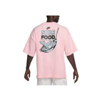 Nike Sportswear Laiski trumpomis rankovėmis marškinėliai su raidžių spauda nugaroje Vyriški Viršutiniai Drabužiai Rush-Pink FB9808-686 XXL white