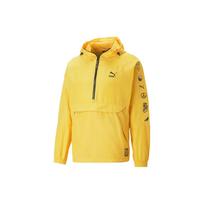 Puma X Staple Collaboration Ss23 Logo Print Half-Zip Hooded Woven Jacket Unisex Jacket Yellow 620653-55 XS