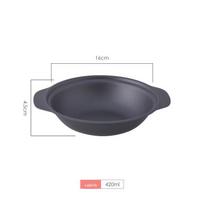 Honkongo stiliaus ketaus molio puodo troškintuvas troškintiems vištienos ryžiams 16cm single pot