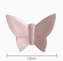 Kūrybinė keraminė pakabinama lėkštė – Dekoratyvinė lėkštės meno kūrinys restoranui ar namams Butterfly Pink