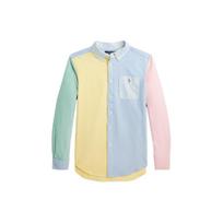 Polo Ralph Lauren SS24 Spalvų blokų siuvinėtas ponis Vienaeilis smailaus apykaklės laisvalaikio ilgomis rankovėmis marškiniai Vaikų marškiniai Daugiaspalvis CWPOWOVY6820455-999 S