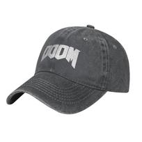 Klasikinės Doom Beisbolo Kepurės Vyrams Moterims Dėvėtos Džinsinės Galvos Apdangalai Vaizdo Žaidimų Lauko Vasaros Dovana Kepurės Kepurė Adjustable tamsiai pilka spalva