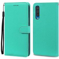 A70 dėklas Samsung Galaxy A70 dėklui Smūgiams atsparus odinis piniginės tipo atverčiamas dėklas Samsung A70 A 70 A705F dėklui Minkštas silikoninis dangtelis For Samsung A70 dangaus mėlyna spalva