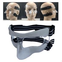 Krepšinio apsauginis dangtelis, nedūžtantis apsauga nuo sulaužytos nosies Black White_15cmx9cm