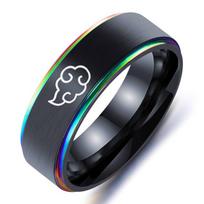 8 mm japoniško stiliaus anime Cosplay žiedai iš debesies nerūdijančio plieno papuošalai moterims vyrams, anime gerbėjų žiedai 11 įvairiaspalvis