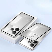 skirtas Realme GT6 GT 6T aliuminio lydinio metalinio rėmo buferio dangtelis, skirtas Realme GT Neo 6 SE smūgiams atsparus skaidraus galinio korpuso korpusas Realme GT Neo6 SE sidabras