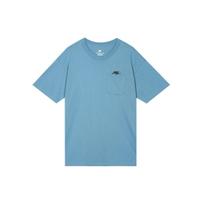 Nike Sportswear Premium Essentials Vienspalviai marškinėliai su kišene, patogūs, laisvo kirpimo, trumpomis rankovėmis, nuleistais pečiais, vyriški viršutiniai drabužiai, Dinamiškai mėlyni DQ9296-440 L gray