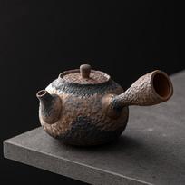 Keraminis arbatinukas su šonine rankena Creative Retro Home Keraminis Pu Erh arbatos virimo aparatas Creative Tea Ceremony Kung Fu arbatos rinkinio priedai