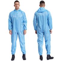 Unisex Antistatinis Dulkių Atsparus Kombinezonas Su Gaubtu Viso Kūno Jumpsuit Užsegamas Priekiniu Užtrauktuku Dirbtuvės Darbas Purškiamas Dažymas M šviesiai mėlyna spalva