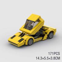 MOC Speed Super lenktyninio automobilio kaladėlės Policijos pikapas Ralio sportinis transporto priemonės lenktynių modelio konstravimo kaladėlės Miesto techninis Kalėdinė dovana Žaislas