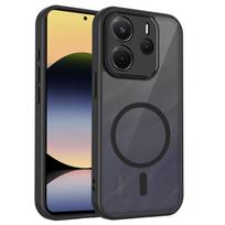 Dėklas Xiaomi Redmi Note 14 13 4G 5G Matinis Skaidrus Magsafe Magnetinis Smūgiams Atsparus Coque for Redmi Note 13 Pro Plus 5G 4G Case Redmi Note 13 Pro 4G juoda