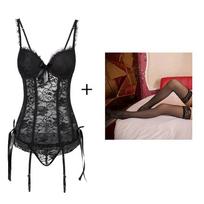 CINOON seksualus tuščiaviduris korsetas, moteriškas apatinis trikotažas, suvarstomas kūnui Bustier Overbust tinklelis, kvėpuojantis korsetas, moteriškas apatinis trikotažas S juoda