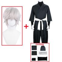 Jigokuraku Gabimaru Cosplay kostiumas Kimono Ninja uniforma Hell's Rojus Helovino karnavalas Samurajų drabužiai Anime XS-(Costume+Wig)