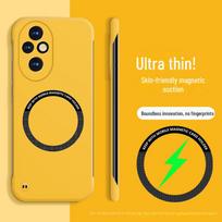 Honor 200/200 Pro Frameless Magnetic Car Mount Case: Ultra-Thin, Half-Cover, Anti-Fall, Hard Shell Honor 200 yellow