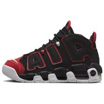 Nike Air More Uptempo GS Raudonas pirštas Vaikų sportbačiai Juodi University-Red Balti FB1344-001 36