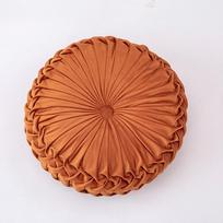 Europietiška pagalvėlė sofos juosmens atrama prie lovos pagalvėlė individualizuota apvali pagalvėlė rankų darbo klostuota rato moliūgų pagalvė 38 diameter *10cm