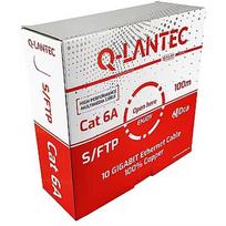 Q-LANTEC Kabel S/FTP kat.6A, sieciowy, skrętka, LSOH, Dca 4x2x23 AWG, 10Gb/s, szary, 100m (KIS6ALSOH100DQ) KIS6ALSOH100DQ