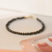 Natūralus mažytis blizgantis granato perlas Juodas Spinelis GEM akmuo 3MM apyrankė 925 Sterling Sidabro užsegimas +3cm 16CM juoda
