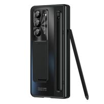 Su lietimo rašikliu Samsung Galaxy Z Fold 6 5 4 dėklui Vyrių šarvai Atsparus smūgiams Magnetinis stovas 360 Pilna apsauga Sulankstomas dangtelis For Galaxy Z Fold 4 juoda
