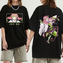 Karščiausi Anime Demono Žudikas Kanroji Mitsuri Grafinis Spaudinys Marškinėliai Kimetsu No Yaiba Trumpomis Rankovėmis Madingi Vasaros Laisvalaikio Marškinėliai 4XL