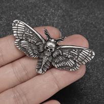 Retro Goth Mirties Kaukolės Kandis Segė Vyrams ir Moterims Mada Drugelis Vabzdys Personalizuoti Hip Hop Roko Papuošalai
